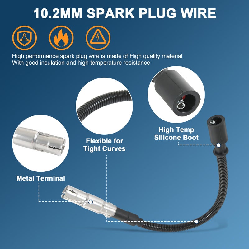 JDMSPEED مجموعة أسلاك إشعال شمعات الاحتراق الجديدة JDMSPEED بديل لمرسيدس بنز C-Class E-Class ML SLK 320 350 - Image 5